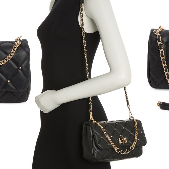 BADGLEY MISCHKA Crossbody W / Diamond quilted & studs on cover - Picture 6 of 8